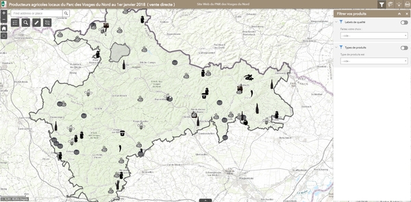 Carte des producteurs locaux