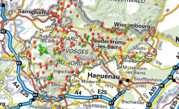 parc régional des vosges du nord sur carte